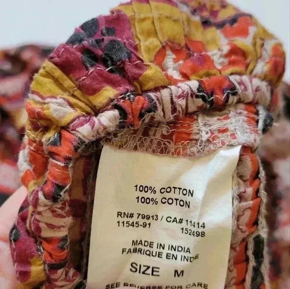 Mimi maternity boho print midi Flowy Tiered skirt Size medium - Picture 3 of 8